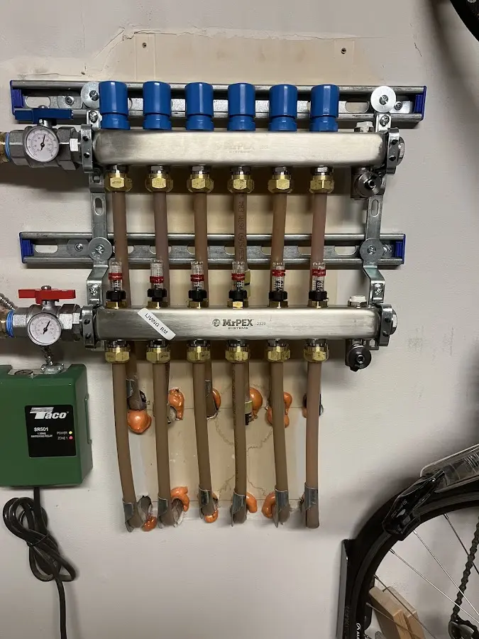 Plumber performing Gas Line Installation at a residential property in La Crescent